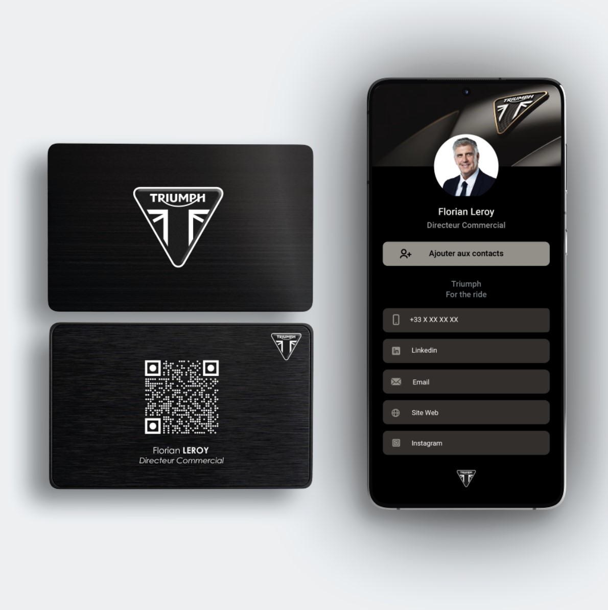 Carte de visite virtuelle, personnalisable et NFC
